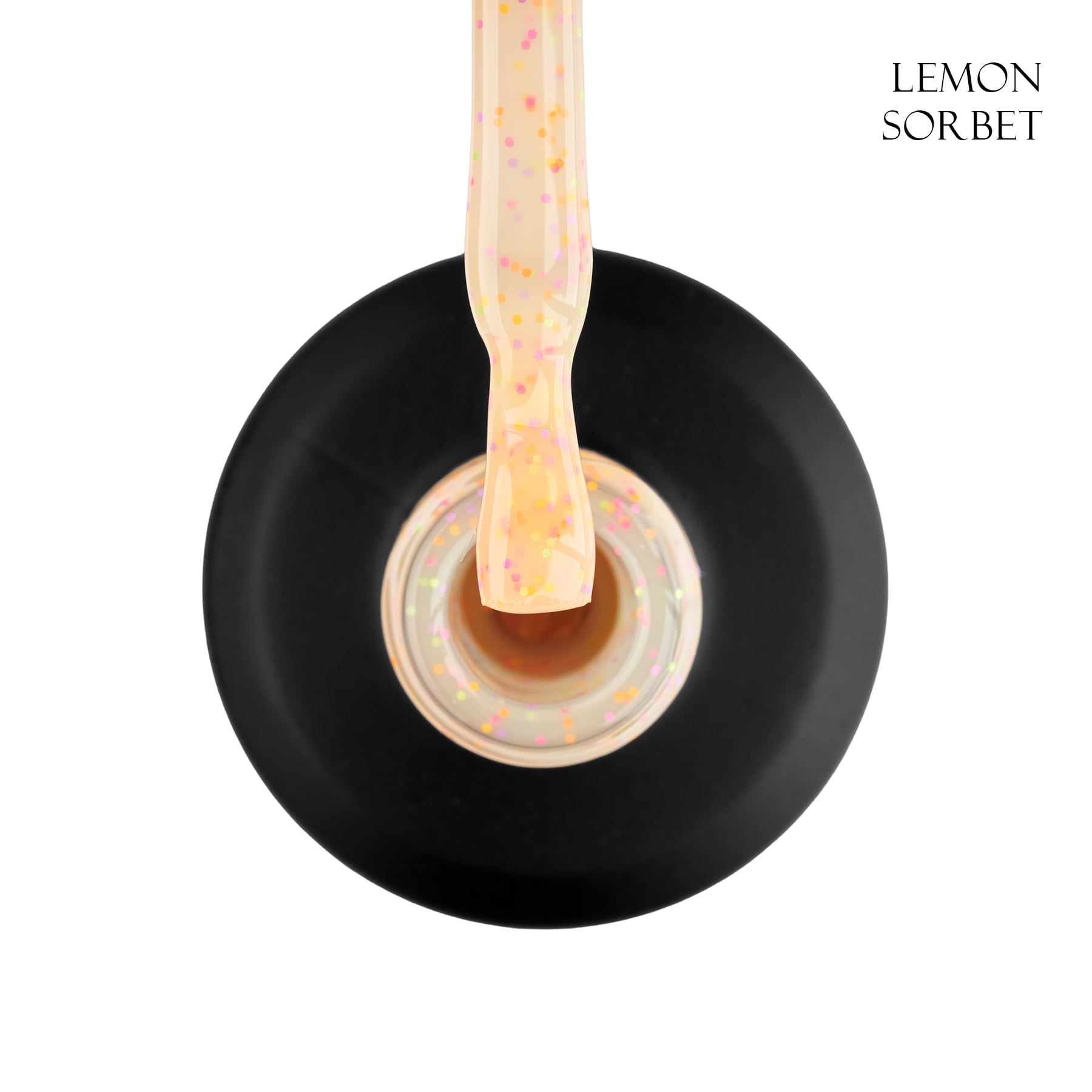 GLOSS Yogurt Base Lemon Sorbet, 15 ml (cream orange with colorful confetti)